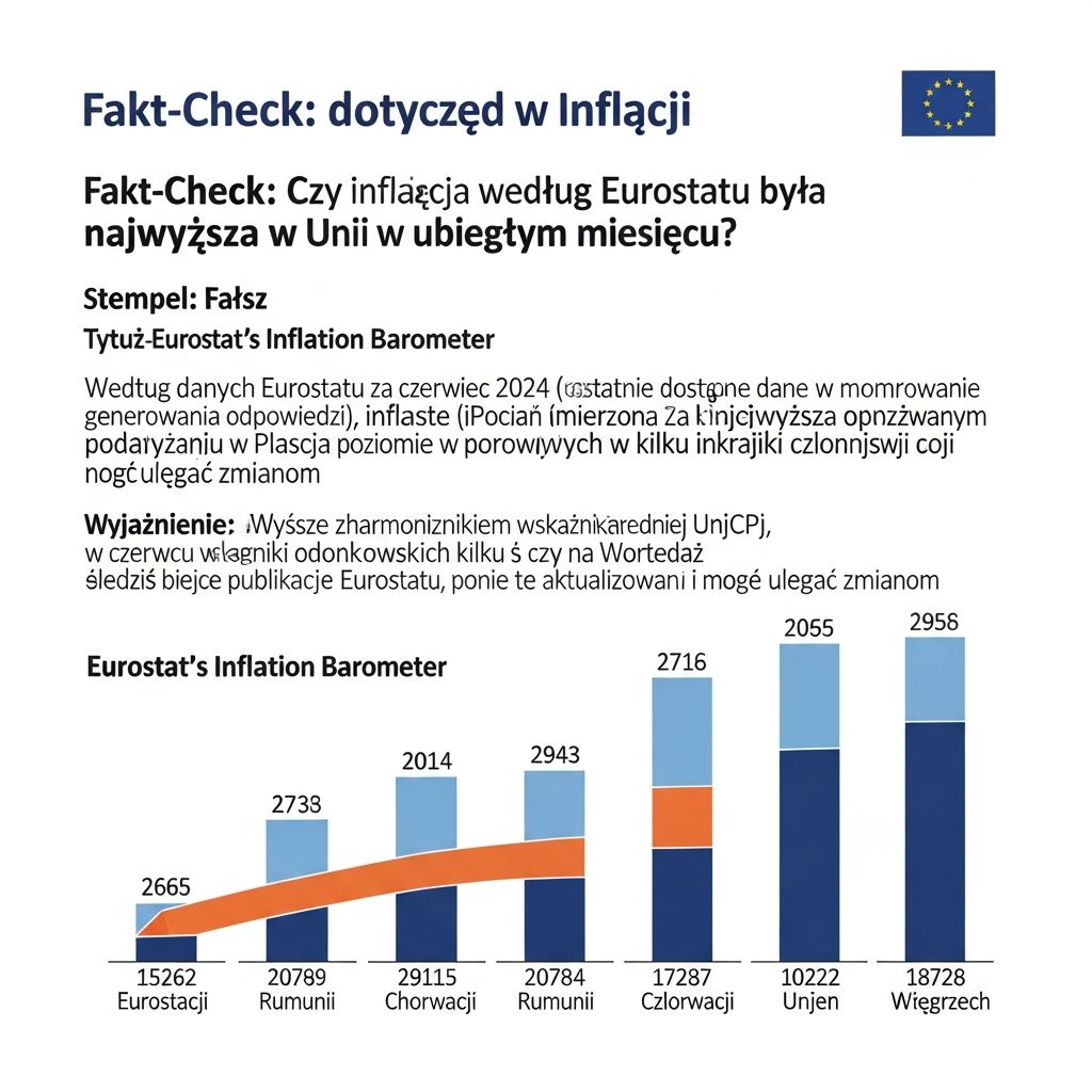 BILANS PRAWDY: Czy inflacja w Polsce według Eurostatu była najwyższa w Unii Europejskiej w ubiegłym miesiącu?