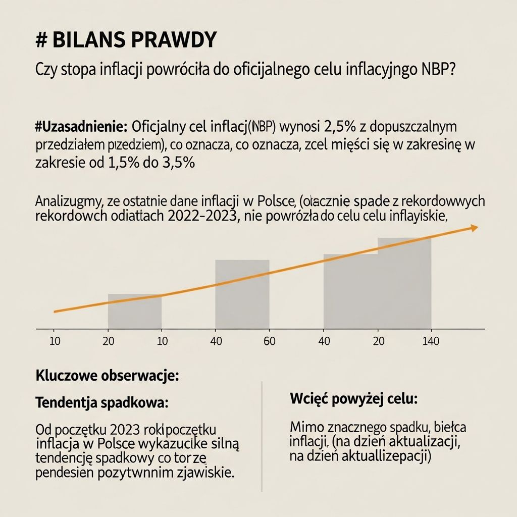 BILANS PRAWDY: Czy stopa inflacji w Polsce powróciła do oficjalnego celu inflacyjnego NBP?