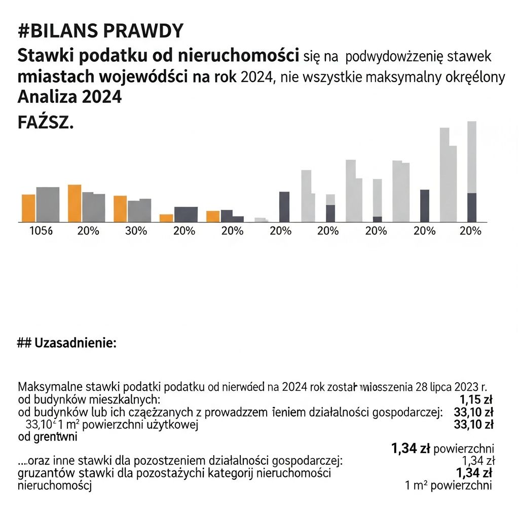 BILANS PRAWDY: Czy we wszystkich miastach wojewódzkich stawka podatku od nieruchomości wzrosła do poziomu maksymalnego?